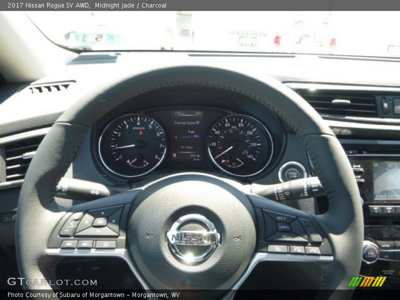 Midnight Jade / Charcoal 2017 Nissan Rogue SV AWD