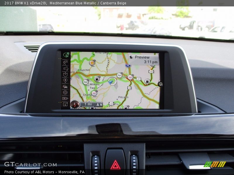 Mediterranean Blue Metallic / Canberra Beige 2017 BMW X1 xDrive28i