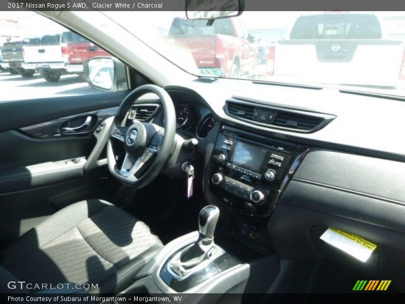 Glacier White / Charcoal 2017 Nissan Rogue S AWD