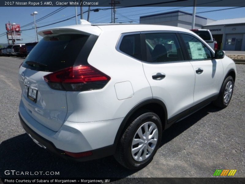 Glacier White / Charcoal 2017 Nissan Rogue S AWD