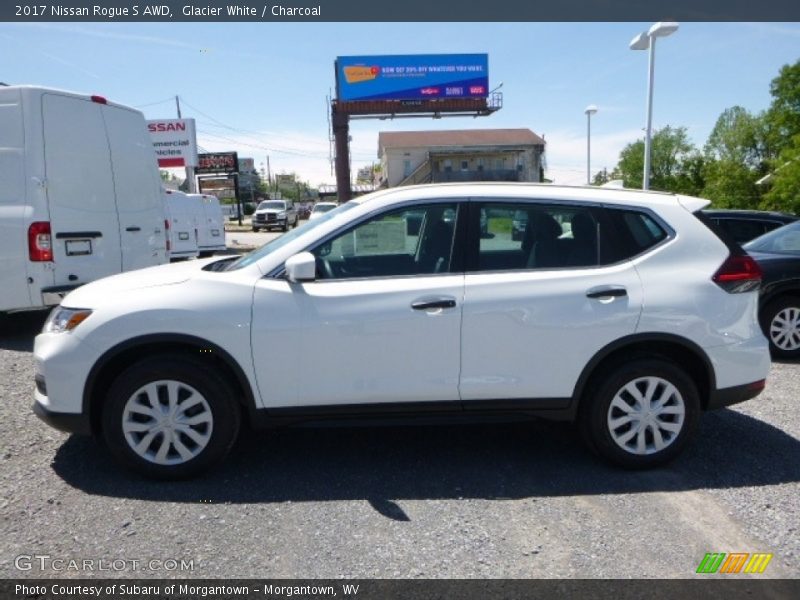 Glacier White / Charcoal 2017 Nissan Rogue S AWD