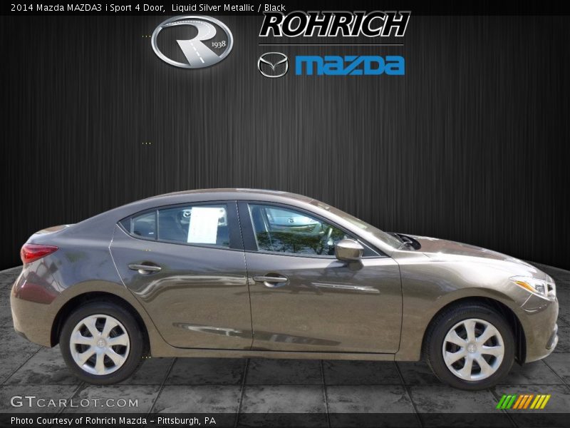 Liquid Silver Metallic / Black 2014 Mazda MAZDA3 i Sport 4 Door