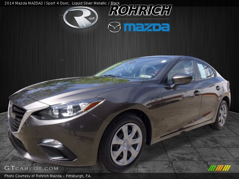 Liquid Silver Metallic / Black 2014 Mazda MAZDA3 i Sport 4 Door