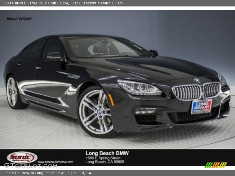 Black Sapphire Metallic / Black 2014 BMW 6 Series 650i Gran Coupe