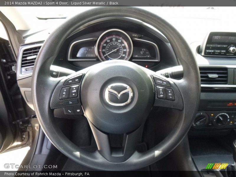 Liquid Silver Metallic / Black 2014 Mazda MAZDA3 i Sport 4 Door