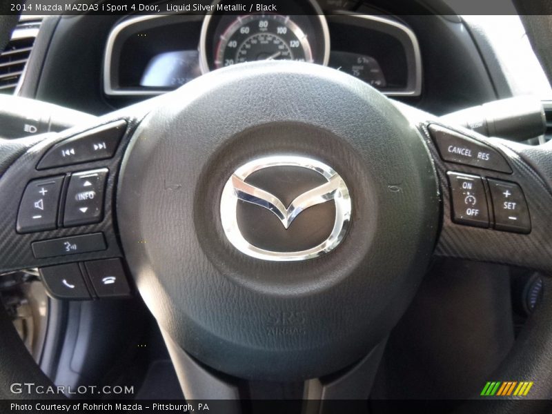 Liquid Silver Metallic / Black 2014 Mazda MAZDA3 i Sport 4 Door