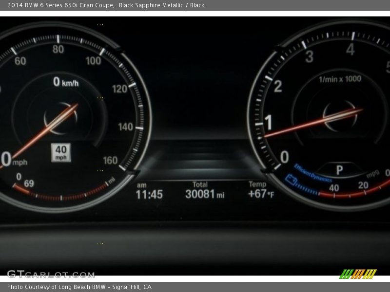 Black Sapphire Metallic / Black 2014 BMW 6 Series 650i Gran Coupe