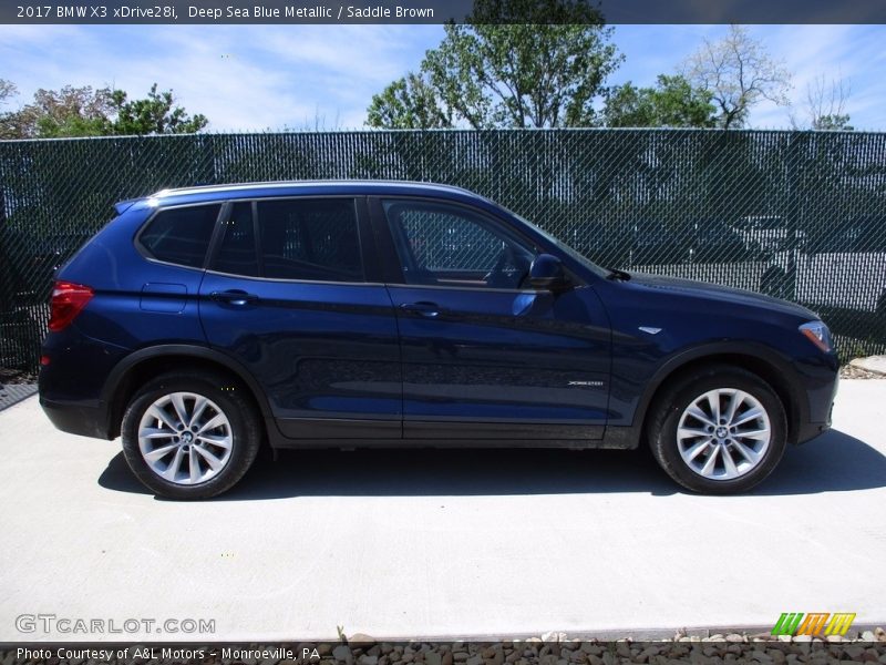 Deep Sea Blue Metallic / Saddle Brown 2017 BMW X3 xDrive28i