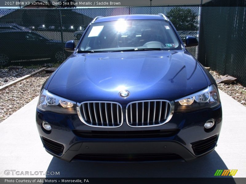 Deep Sea Blue Metallic / Saddle Brown 2017 BMW X3 xDrive28i