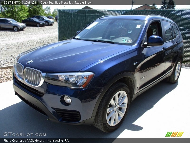 Deep Sea Blue Metallic / Saddle Brown 2017 BMW X3 xDrive28i
