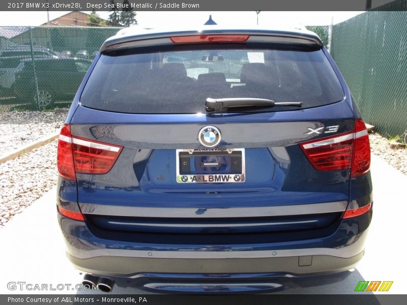 Deep Sea Blue Metallic / Saddle Brown 2017 BMW X3 xDrive28i