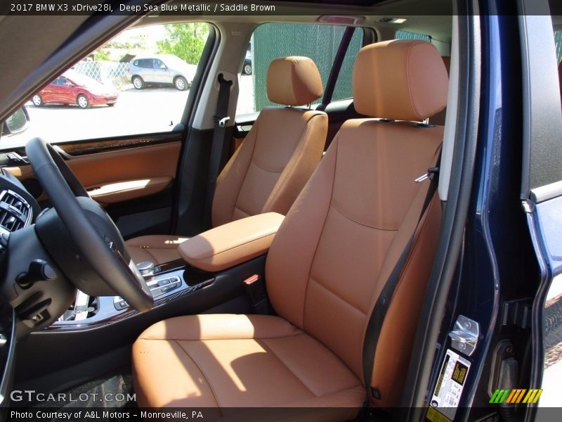 Deep Sea Blue Metallic / Saddle Brown 2017 BMW X3 xDrive28i