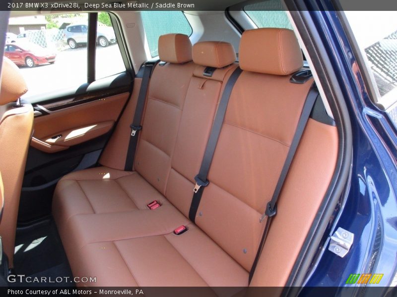 Deep Sea Blue Metallic / Saddle Brown 2017 BMW X3 xDrive28i
