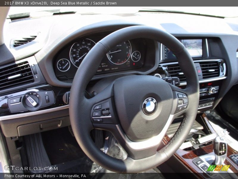 Deep Sea Blue Metallic / Saddle Brown 2017 BMW X3 xDrive28i