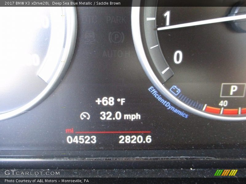 Deep Sea Blue Metallic / Saddle Brown 2017 BMW X3 xDrive28i