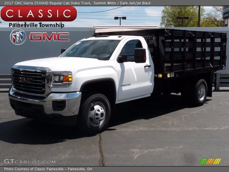 Summit White / Dark Ash/Jet Black 2017 GMC Sierra 3500HD Regular Cab Stake Truck