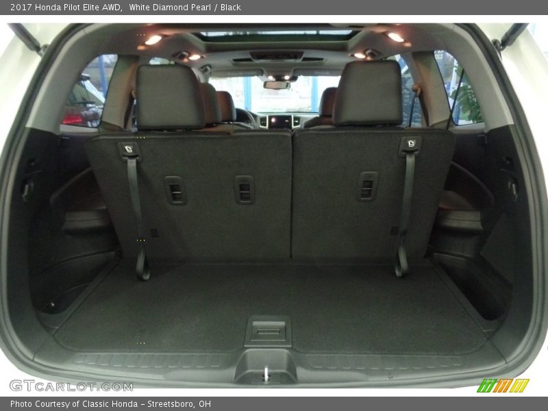 White Diamond Pearl / Black 2017 Honda Pilot Elite AWD