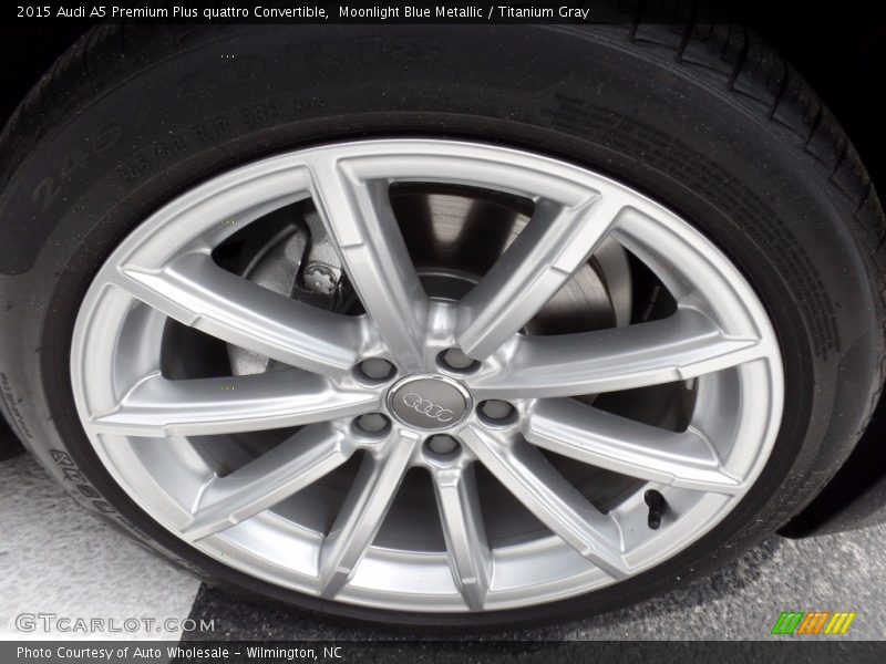 Moonlight Blue Metallic / Titanium Gray 2015 Audi A5 Premium Plus quattro Convertible
