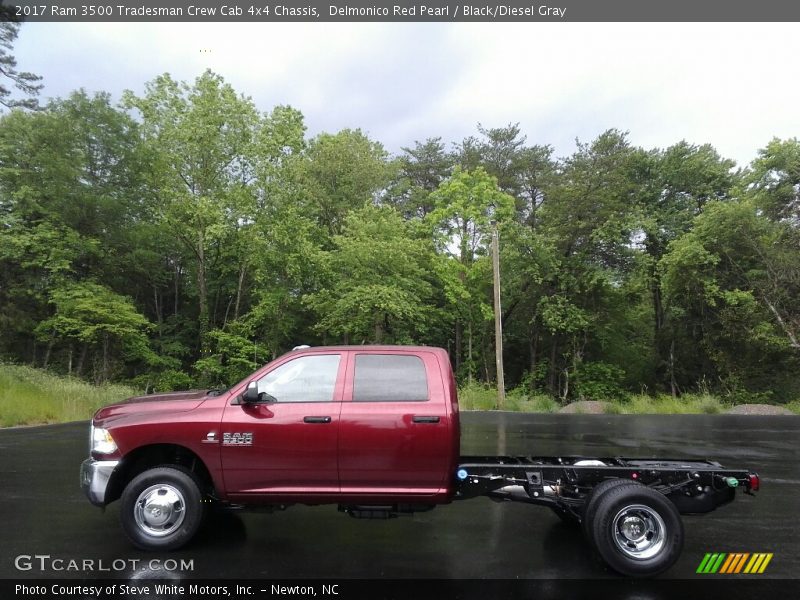 Delmonico Red Pearl / Black/Diesel Gray 2017 Ram 3500 Tradesman Crew Cab 4x4 Chassis