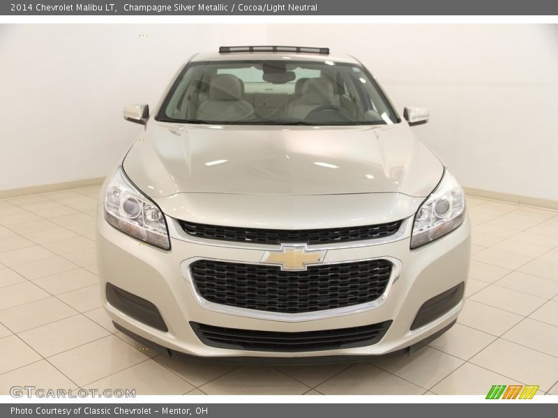 Champagne Silver Metallic / Cocoa/Light Neutral 2014 Chevrolet Malibu LT