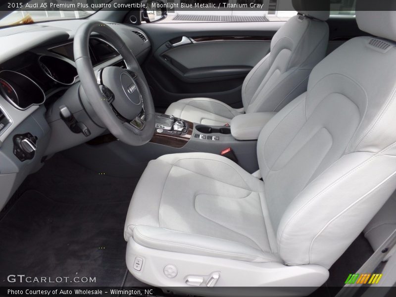 Moonlight Blue Metallic / Titanium Gray 2015 Audi A5 Premium Plus quattro Convertible