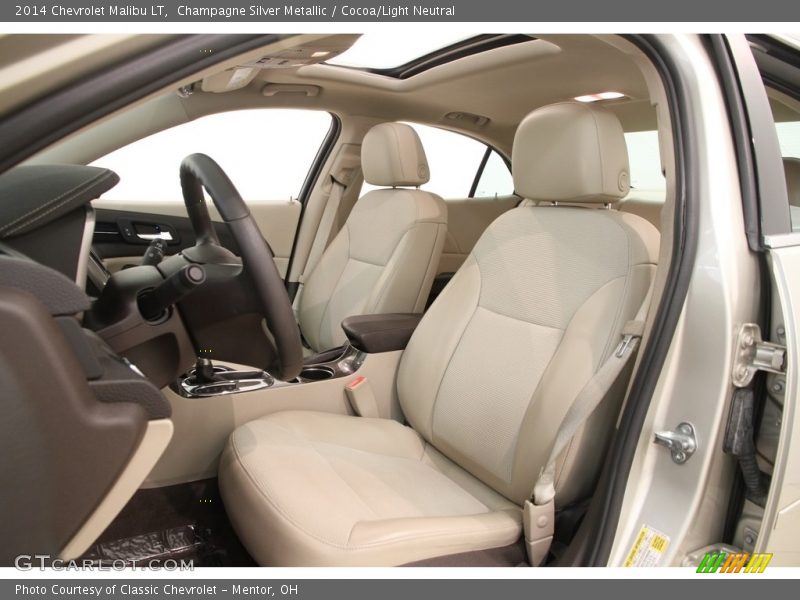 Champagne Silver Metallic / Cocoa/Light Neutral 2014 Chevrolet Malibu LT