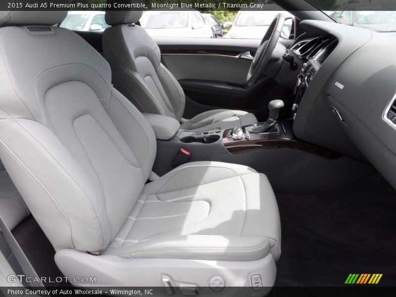 Moonlight Blue Metallic / Titanium Gray 2015 Audi A5 Premium Plus quattro Convertible