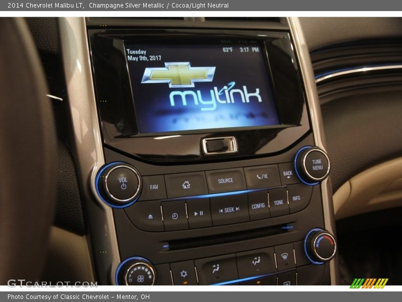 Champagne Silver Metallic / Cocoa/Light Neutral 2014 Chevrolet Malibu LT