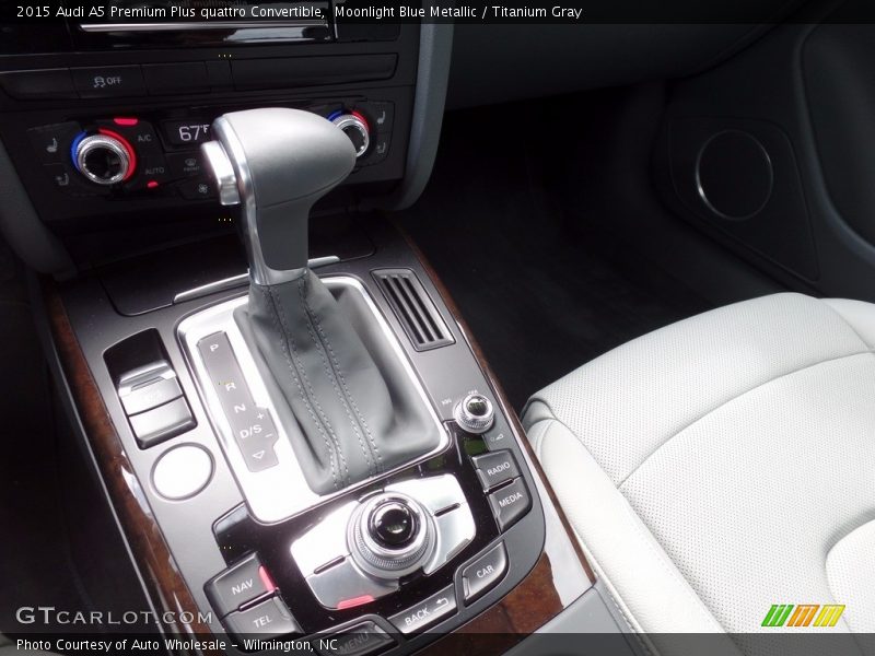 Moonlight Blue Metallic / Titanium Gray 2015 Audi A5 Premium Plus quattro Convertible