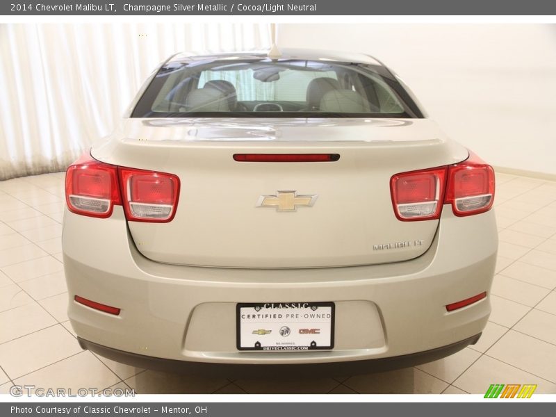 Champagne Silver Metallic / Cocoa/Light Neutral 2014 Chevrolet Malibu LT