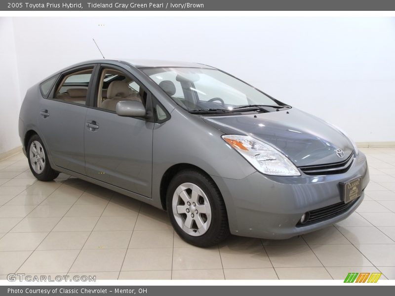 Tideland Gray Green Pearl / Ivory/Brown 2005 Toyota Prius Hybrid