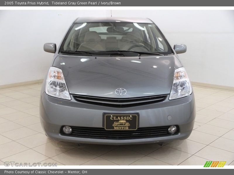 Tideland Gray Green Pearl / Ivory/Brown 2005 Toyota Prius Hybrid