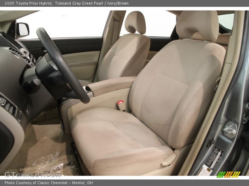 Tideland Gray Green Pearl / Ivory/Brown 2005 Toyota Prius Hybrid