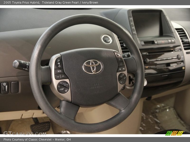 Tideland Gray Green Pearl / Ivory/Brown 2005 Toyota Prius Hybrid