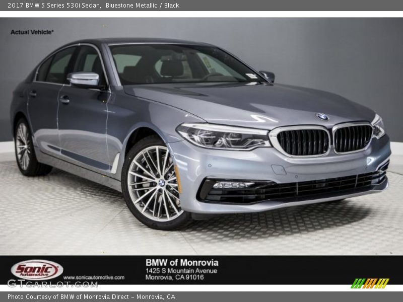 Bluestone Metallic / Black 2017 BMW 5 Series 530i Sedan
