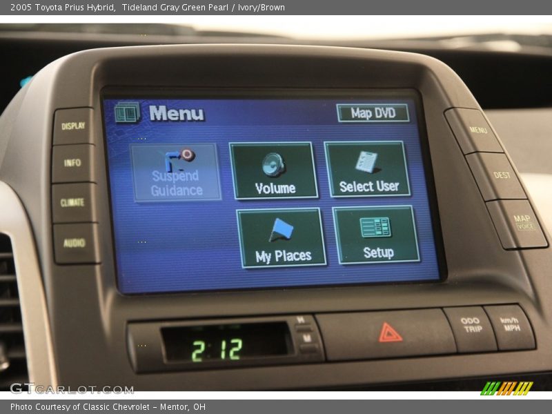 Tideland Gray Green Pearl / Ivory/Brown 2005 Toyota Prius Hybrid