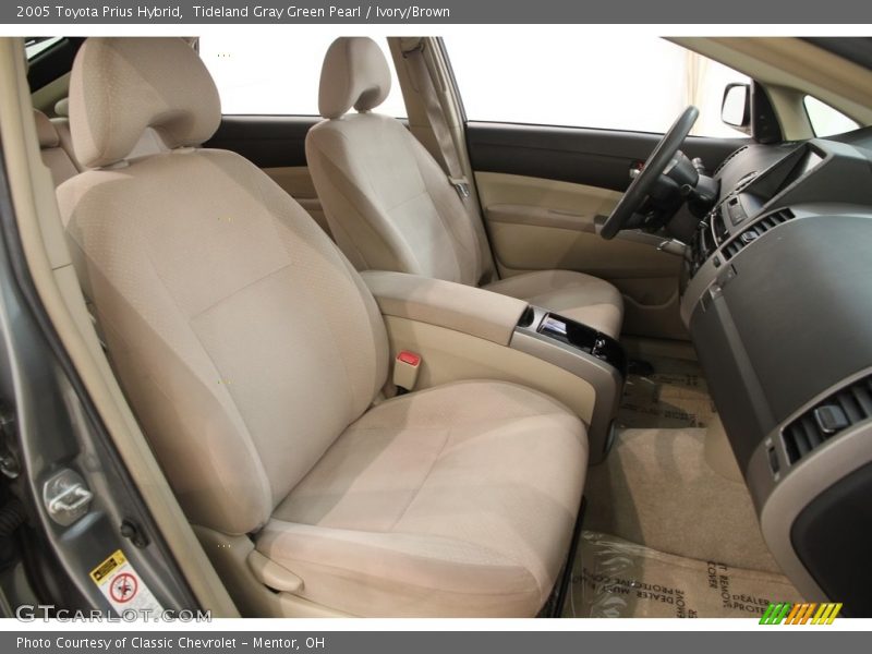 Tideland Gray Green Pearl / Ivory/Brown 2005 Toyota Prius Hybrid