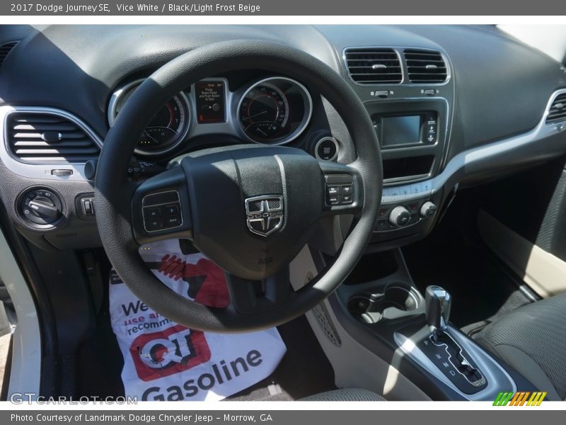 Vice White / Black/Light Frost Beige 2017 Dodge Journey SE