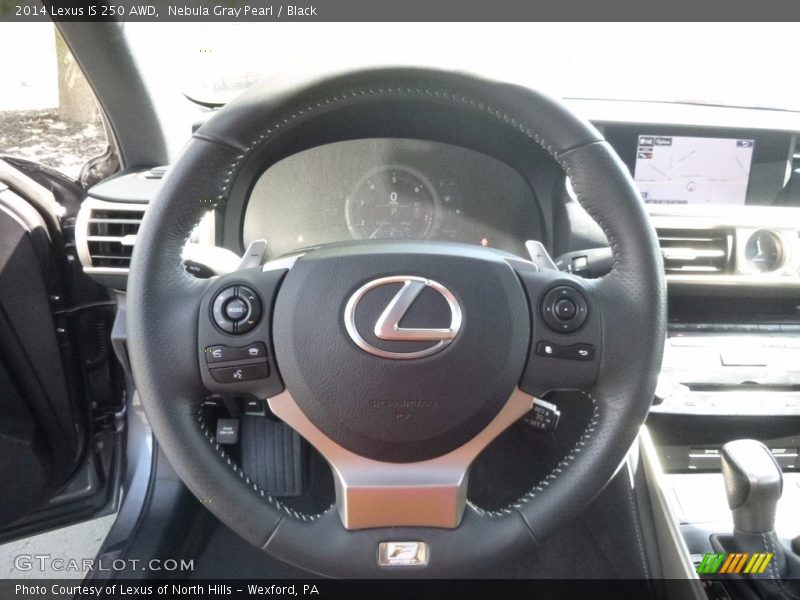 Nebula Gray Pearl / Black 2014 Lexus IS 250 AWD