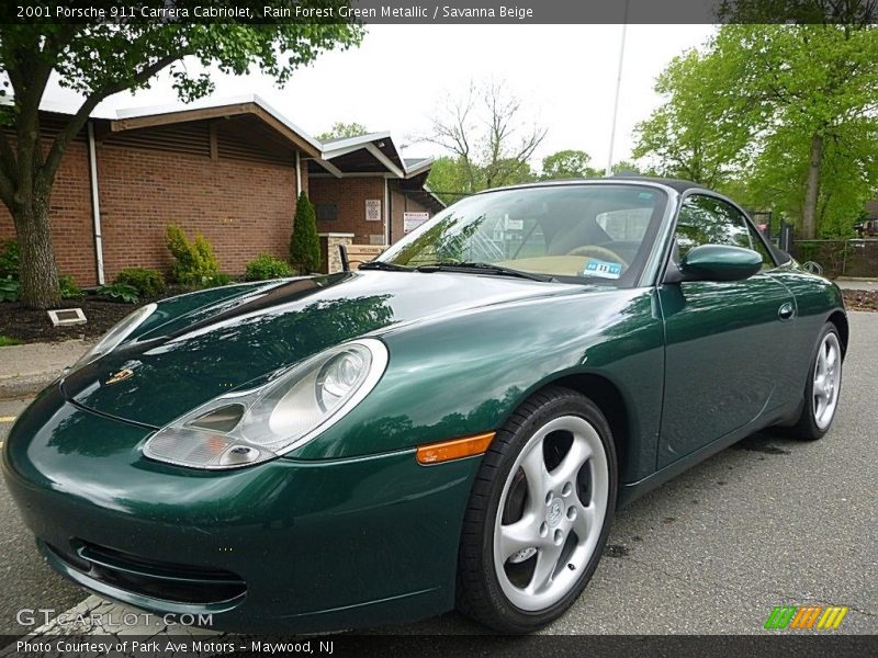 Rain Forest Green Metallic / Savanna Beige 2001 Porsche 911 Carrera Cabriolet