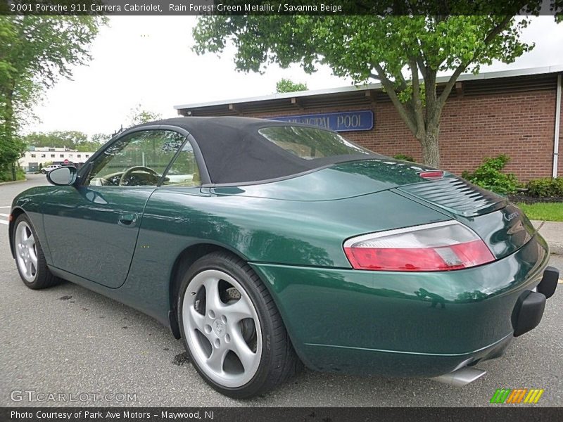 Rain Forest Green Metallic / Savanna Beige 2001 Porsche 911 Carrera Cabriolet