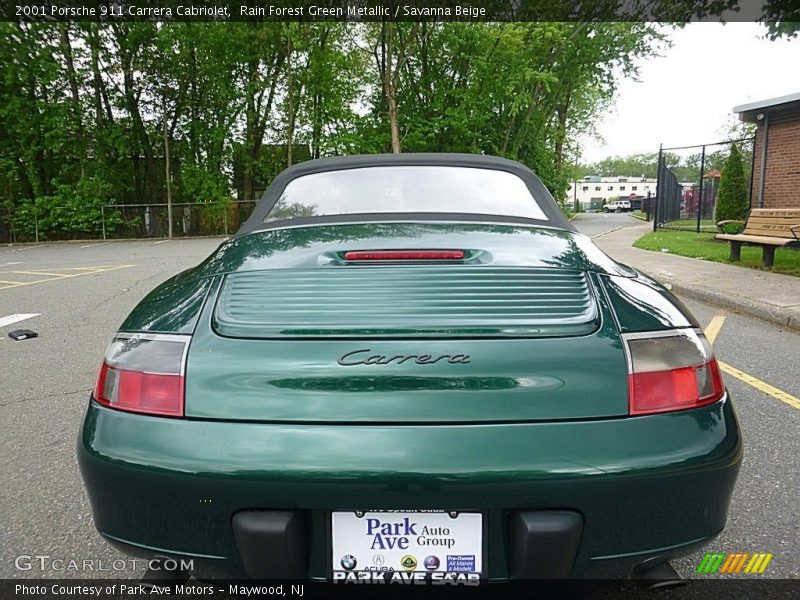 Rain Forest Green Metallic / Savanna Beige 2001 Porsche 911 Carrera Cabriolet