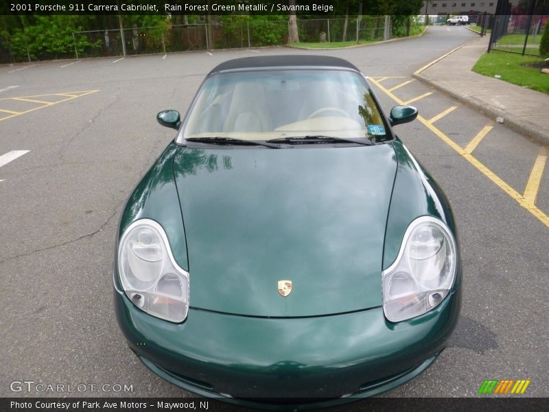 Rain Forest Green Metallic / Savanna Beige 2001 Porsche 911 Carrera Cabriolet