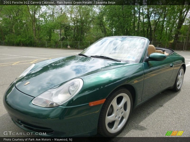 Rain Forest Green Metallic / Savanna Beige 2001 Porsche 911 Carrera Cabriolet