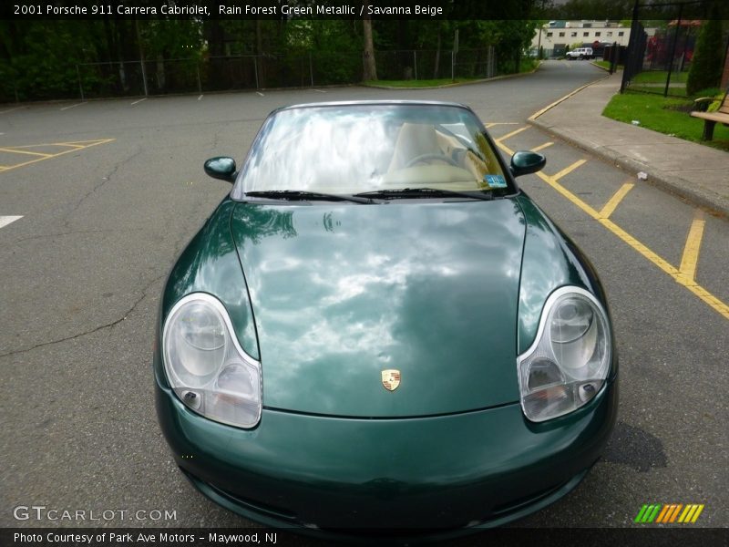 Rain Forest Green Metallic / Savanna Beige 2001 Porsche 911 Carrera Cabriolet