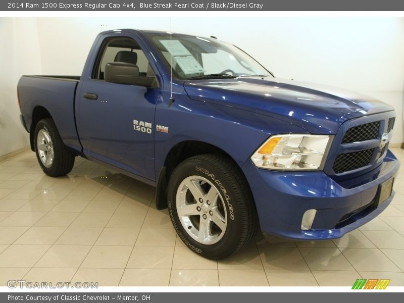 Blue Streak Pearl Coat / Black/Diesel Gray 2014 Ram 1500 Express Regular Cab 4x4