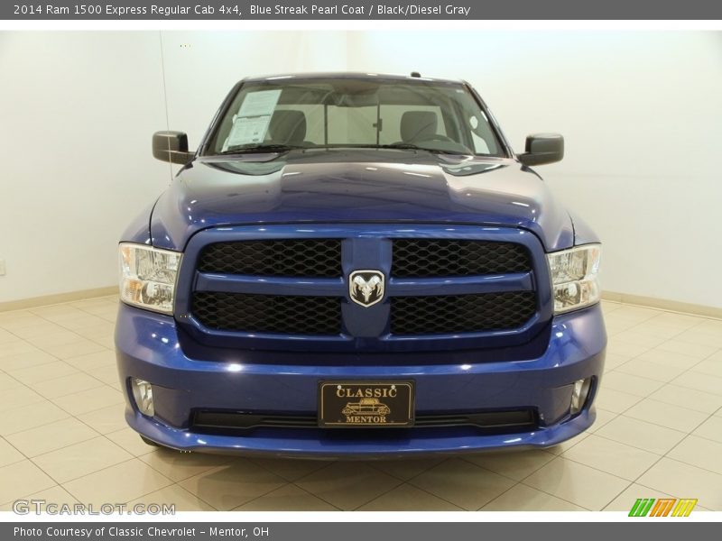 Blue Streak Pearl Coat / Black/Diesel Gray 2014 Ram 1500 Express Regular Cab 4x4