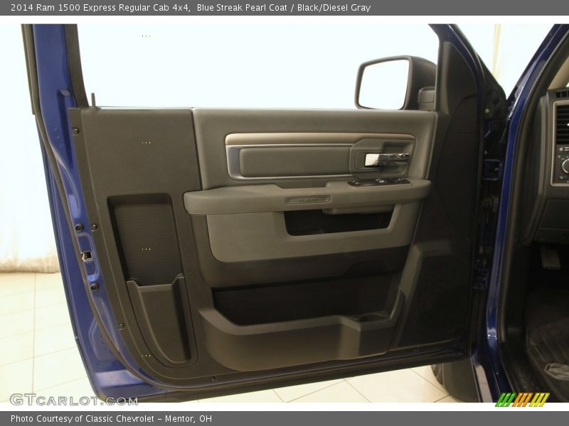 Blue Streak Pearl Coat / Black/Diesel Gray 2014 Ram 1500 Express Regular Cab 4x4
