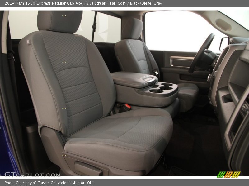 Blue Streak Pearl Coat / Black/Diesel Gray 2014 Ram 1500 Express Regular Cab 4x4