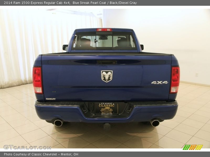 Blue Streak Pearl Coat / Black/Diesel Gray 2014 Ram 1500 Express Regular Cab 4x4